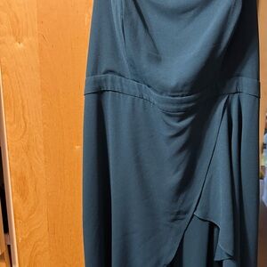 City Chic Green Maxi Wrap Pantsuit Asymmetrical